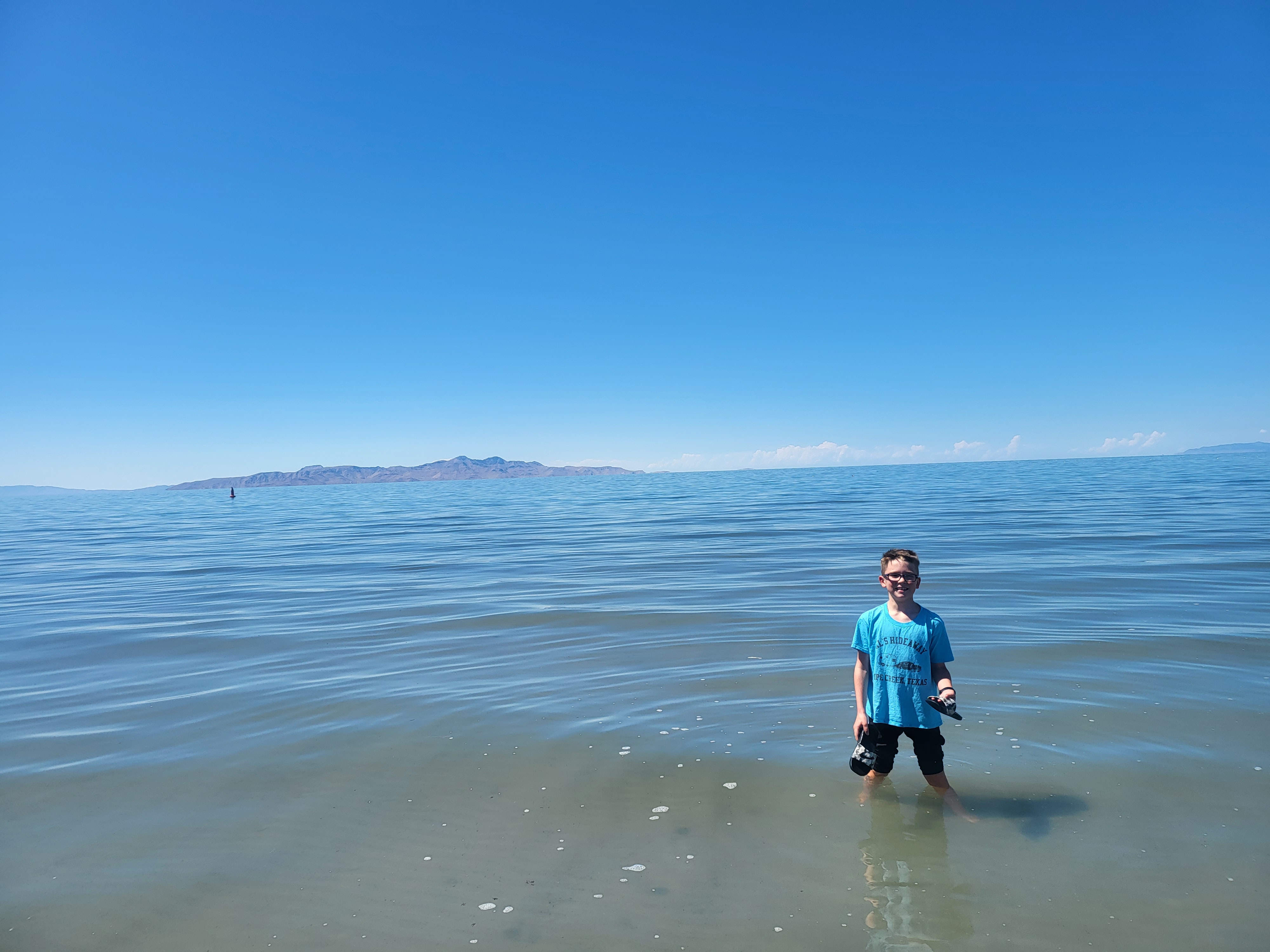 A view near the shoreline of the Great Salt Lake in Utah.