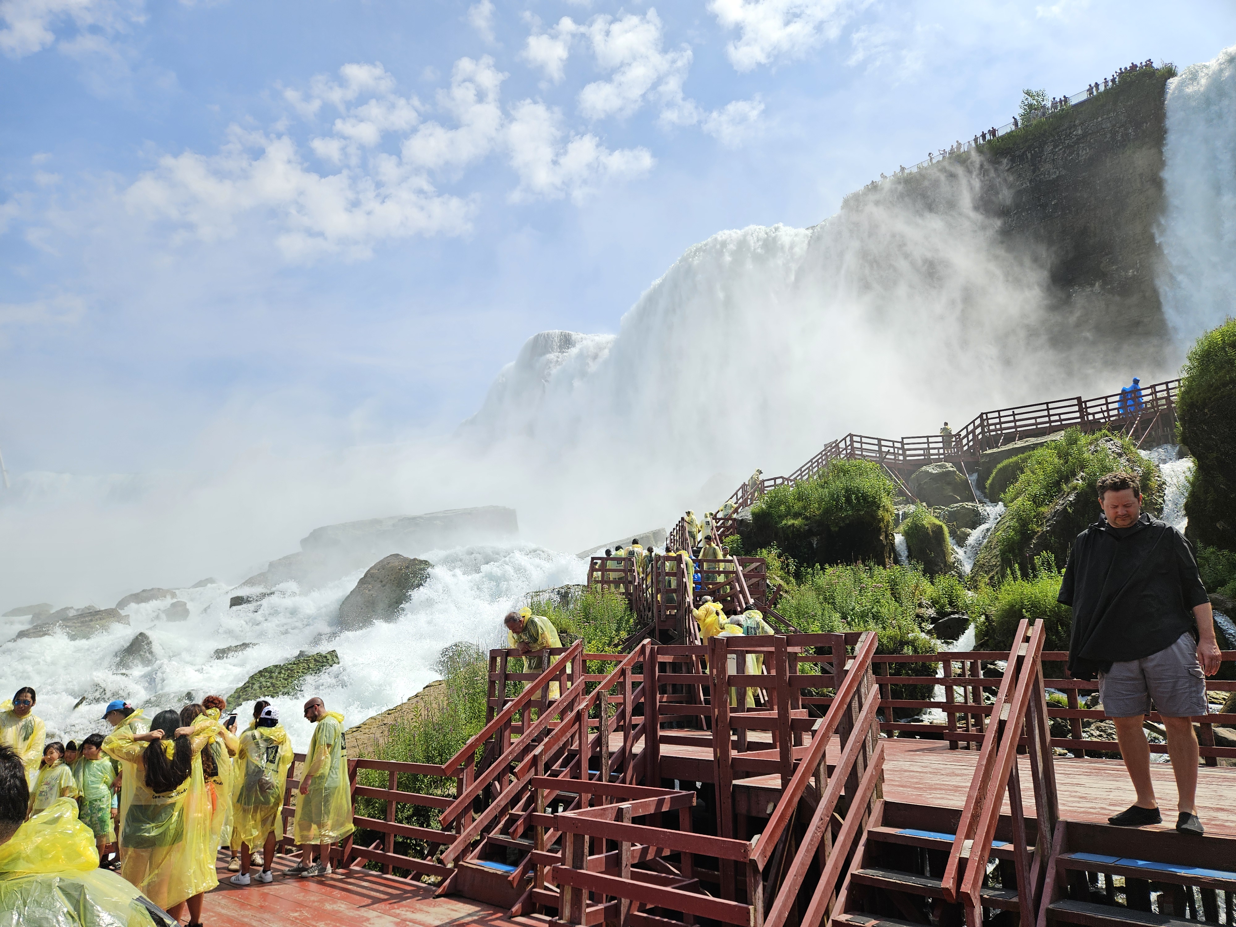 Robert at Niagara Falls during a two-week trip spent exploring the area as tourists.